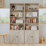 Bookshelves and Bookcases with Doors Floor Standing 6 Shelf Display Storage Shelves