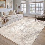 WondRg 12x15 Beige Grey Abstract Area Rug