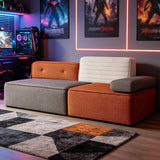 NessCarsti 80" Modular 3-Tone Couch, 3-Seater Sofa with Detachable Backrest