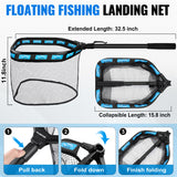 PLUSINNO Fishing Gear,Full Fishing Pole kit Include Fishing Rod and Reel Combo, Fishing Net, Tackle Box with Fishing Lures, Fishing Pliers,Fishing Gifts for Men with Fishing Tool Kit