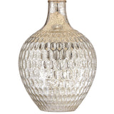 360 Lighting Waylon 28" Tall Modern Luxe Coastal End Table Lamps Set of 2 Silver Mercury Glass Off-White Shade Living Room Bedroom Bedside Nightstand House Office Home Kitchen Entryway