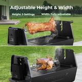 2 in 1 Barbecue Grill with Rotisserie Grill Kit, Portable Folding Outdoor Charcoal Grill, Stainless Steel Spit Roaste BRANDMAN GRILLS SINCE 1987