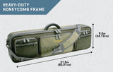 Allen Company Cottonwood Fly Fishing Rod and Gear Bag Case - Outdoor Storage for up to 4 Fishing Rods - Heavy-Duty Honeycomb Frame for Carrying Your Fishing Pole, Fishing Gear and Equipment - Olive