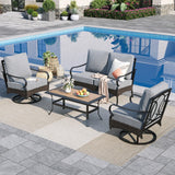 Sophia & William Metal Patio Furniture Set, 4-Piece Outdoor Conversation