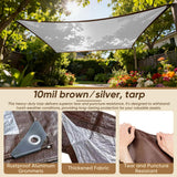 Tarp 40x60 Feet 10 Mil Heavy Duty Waterproof Tarp,10 Pack Bulk Full Pallet, Large Multipurpose Cover with Brass Grommets and Reinforced Edges, UV Resistant Thick Poly Tarps for Outdoor Camping