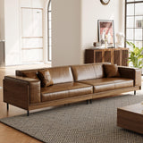 NessCarsti 111.81" Mid-Century Modern 4-Seater Sofa Couch with Low Back