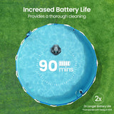 AIPER Seagull SE 2025 Cordless Robotic Pool Cleaner with LED Indicator, 1200GPH Strong Suction, Lasts 90 Mins Runtime, Ideal for Above-Ground Pool up to 40 Feet, Grey