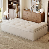 NessCarsti 79”Compact Sofa - Modern Fabric Dual-Seat Convertible Sofa Bed