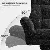 Big and Tall Office Chair, Flip Armrests for Pets & Cross Legged Sitting