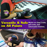 Wizards Buffing Kits DA Polisher Scratch and Swirl Remover Kit with Big Throw Polisher - 7 Piece Car Detailing Kit with Car Polish and Buffing Compound - Car Buffer for Car Detailing Supplies