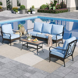 Sophia & William Metal Patio Furniture Set, 4-Piece Outdoor Conversation