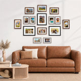 decorUhome 15 Pack Assorted Picture Frame Set for Wall & Tabletop, PF15MTC