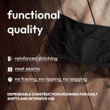White Classic 12 Pack - Black Server Waist Aprons with 3 Pockets, Waitress Half Apron