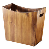 Tidita 3-Gallon Wood Trash Can with Handles for Kitchen, Bathroom, Office