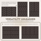 Privacy Screen 74" H x 47.2" W Decorative Outdoor Divider with Stand Panels Freestanding Screen Set for Deck