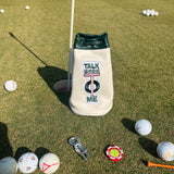 CROWNBLANKS PINKTEE Women Cabretta Leather Golf Glove with Golf Valuables Pouch, Size 19