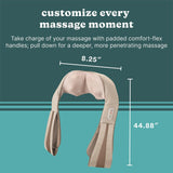 Neck Massager, Heated Shiatsu Neck, Shoulder and Back Massager with 3 Speeds, Changes of Direction, and Convenient Straps Homedics