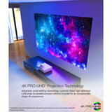 Epson EpiqVision Ultra LS500 Laser Ultra Short Throw Projector, 4000 lumens, 4K PRO-UHD, HDR, Android TV, Google Assistant