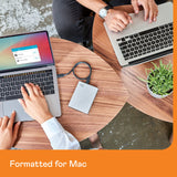 WD 5TB My Passport Ultra for Mac Silver, Portable External Hard Drive