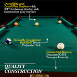 Barrington Billiards 7.5' ft Springdale Pool Table with Billiard Ball and Cue Stick Set