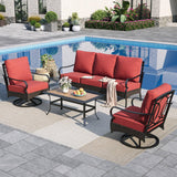 Sophia & William Metal Patio Furniture Set, 4-Piece Outdoor Conversation