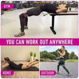 4 Fabric Booty Exercise Bands for Women & Men - Glute, Hip & Thigh Resistance Bands with Workout Guide Vergali