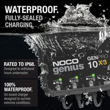 NOCO Genius GENPRO10X3, 3-Bank, 30A (10A/Bank) Smart Marine Battery Charger, 12V Waterproof Onboard Boat Charger, Battery Maintainer and Desulfator for AGM, Lithium (LiFePO4) and Deep-Cycle Batteries