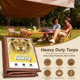 Tarp 40x60 Feet 10 Mil Heavy Duty Waterproof Tarp,10 Pack Bulk Full Pallet, Large Multipurpose Cover with Brass Grommets and Reinforced Edges, UV Resistant Thick Poly Tarps for Outdoor Camping