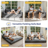 MAXYOYO Sofa Bed, 80-Inch Oversized Boneless Loveseat, 2 Cup Holders