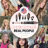 ELLA BELLA® 6 in 1 Professional Hot Air Styler • Powerful Hair Dryer & Straightener Set • Styling Without Heat Damage • Fast Drying Curling Volumizing Straightening • Includes Protective Travel Case