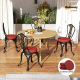 Outsunny Outdoor Bistro Chair Cushions Set of 4 with Machine Washable Cover