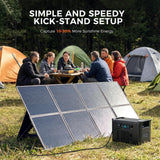 400W Portable Solar Panel for Power Station, 36V Foldable Solar Charger with DC/XT60/Anderson Cable & QC3.0 USB Outputs