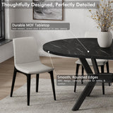 MECHYIN 42"-58" Extendable Round Dining Table for 4-6