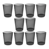 GoodWill Tech Recycling Dustbins - Pack Of 10 Metal Mesh Dustbins Waster Basket For Home/Office/Coffee Shop/Hotel/Bathroom Non-Toxic Open Waste-Bin/Trashcan - (Black, Small)