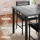 Dining Table Set for 2, Small Kitchen Table with Upholstered Chairs for Kitchen & Dining Room