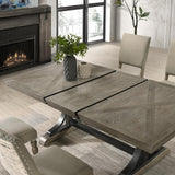 Roundhill Furniture Birmingham Dining Set, One Size, Driftwood Finish