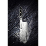 TUO Nakiri Knife - 7 Inch Vegetable Chopping Knife - Meat Cleaver - High Carbon Stainless Steel - Kitchen Knives with G10 Full Tang Handle with Gift Box - Black Hawk S Series