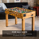 Best Choice Products 48in Foosball Table for Kids and Adults, Game Room Arcade Soccer Game Table w/ 2 Balls, 2 Cup Holders, Ergonomic Handles, Chrome Finished Metal Bars - Light Brown