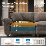 SUNSHINE VALLEY Oversized 123.6" L Shaped Sectional Couch for Living Room