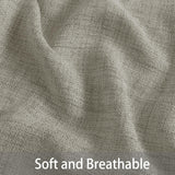 Macochico Extra Wide Pinch Pleated Linen Curtains for Sliding Door Patio Doors with Tieback, Natural Living Room Bedroom Curtain Privacy But Let Light in, 120”Wx96”L, Dark Grey, 1 Panel