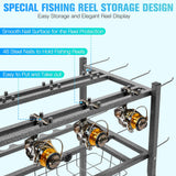 Premium Fishing Rod Holders for Fishing Gear and Equipment with Hooks and Wheels PeBro