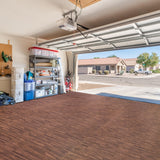 Sorbus 80 Sq. Ft. Wood Grain Floor Tiles Foam Mat EVA Interlocking Mats Tile 3/8-Inch Thick Flooring Wood Puzzle Exercise Mats w/Borders - Home Playroom Basement, Apartment, Trade Show, Baby, Dance