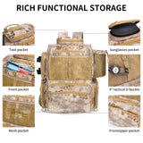 Rabjen Fishing Tackle Backpack with Rod Holders, Bottle Holder, Storage Bag Store Fishing Gear