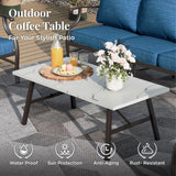 MIXPATIO 6-Piece Patio Conversation Set, Coffee Table, E-Coated Frame