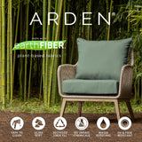 Arden earthFIBER Outdoor Dining Chair Cushion, 20 x 20, Rain-Proof