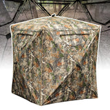 Lenotos Hunting Blind, 2 Person Pop Up Blinds 360 Degree See Through, Portable Durable Hunting Ground Blinds for Deer & Turkey Hunting(A-1008) Lenotos