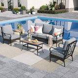 Sophia & William Metal Patio Furniture Set, 4-Piece Outdoor Conversation