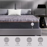Nordhive 10 Inch King Mattress, Charcoal Cooling Gel Memory Foam, Green Tea Support Foam, Medium Firm Feel, Fast Expansion Design, Edge Support for Couples, Motion Isolation, King Bed in a Box