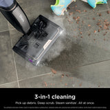 Shark Steam Pickup Lightweight 3-in-1 Steam Mop Cleaner Picks Up Debris, Deep Scrubs & Steam Sanitizes - All At Once for Home with Sealed Hard Floors like Hardwood, Tile & Laminate, SD201