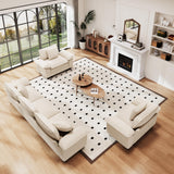 PHI VILLA 3-Piece Modular Sofa Set, 3-Seat Sectional Couch and 2 Armchairs